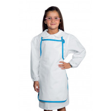 Grembiule Pettorina Baby - Cod. 000852 - Azzurro+Bianco