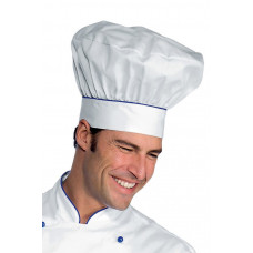 Cappello Cuoco - Cod. 075106 - Bianco+Blu Cina