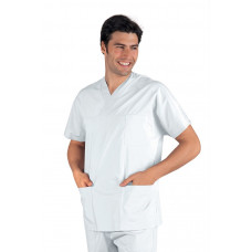 Casacca Collo A V - Cod. 045000A - Bianco - XXXL