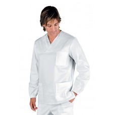 Casacca Collo A V Manica Lunga - Cod. 045900 - Bianco