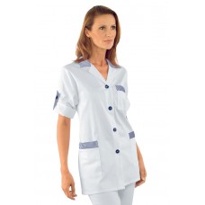 Casacca York - Cod. 016000 - Bianco+Riga Blu