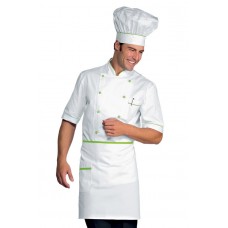 Giacca Cuoco Alicante Mezza Manica - Cod. 056826 - Bianco+Verde Mela