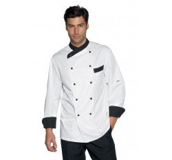 Giacca Cuoco Giza - Cod. 057411 - Bianco+Nero