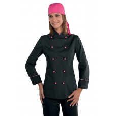 Giacca Lady Chef - Cod. 057586 - Nero+Fuxia