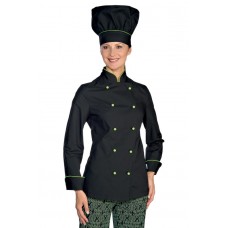 Giacca Lady Chef - Cod. 057526 - Nero+Verde Mela