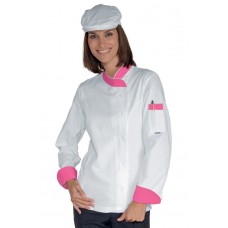 Giacca Lady Snaps - Cod. 057786 - Bianco+Fuxia