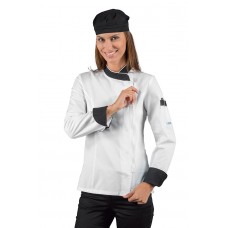 Giacca Lady Zip - Cod. 057711Z - Bianco+Nero