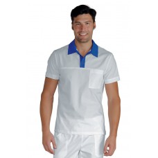 Polo Miami Stretch - Cod. 028706 - Bianco+Blu Cina