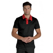 Polo Miami Stretch - Cod. 028777 - Nero+Rosso